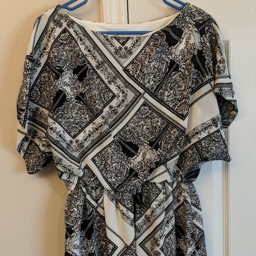 Black and White patterned Shelby and Palmer dress